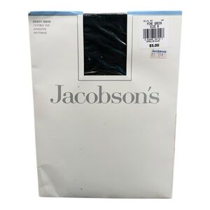 Vintage Jacobson’s Silken Sheer Control Top Pantyhose Style 82 Pine Green size B